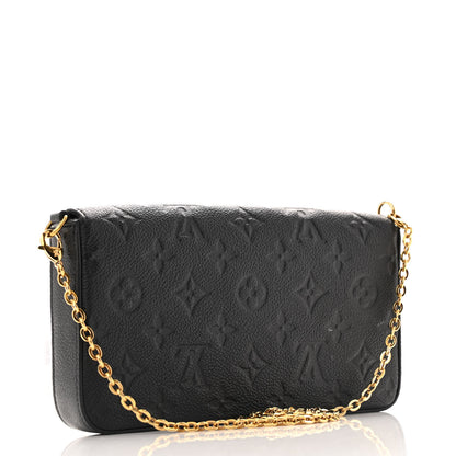 Louis Vuitton Empreinte Pochette Felicie Chain Wallet Black 4 of 13