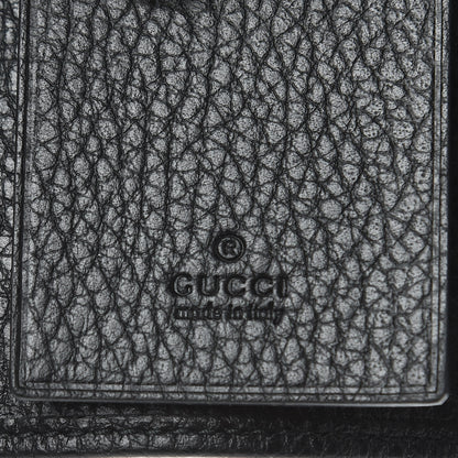 Gucci Pebbled Calfskin GG Marmont 6 Key Holder Black 6 of 7