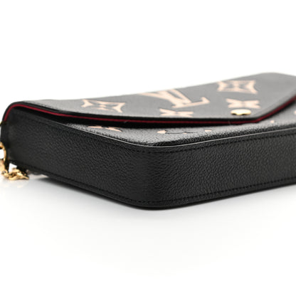 Louis Vuitton Empreinte Monogram Giant Felicie Pochette Black Beige 10 of 12