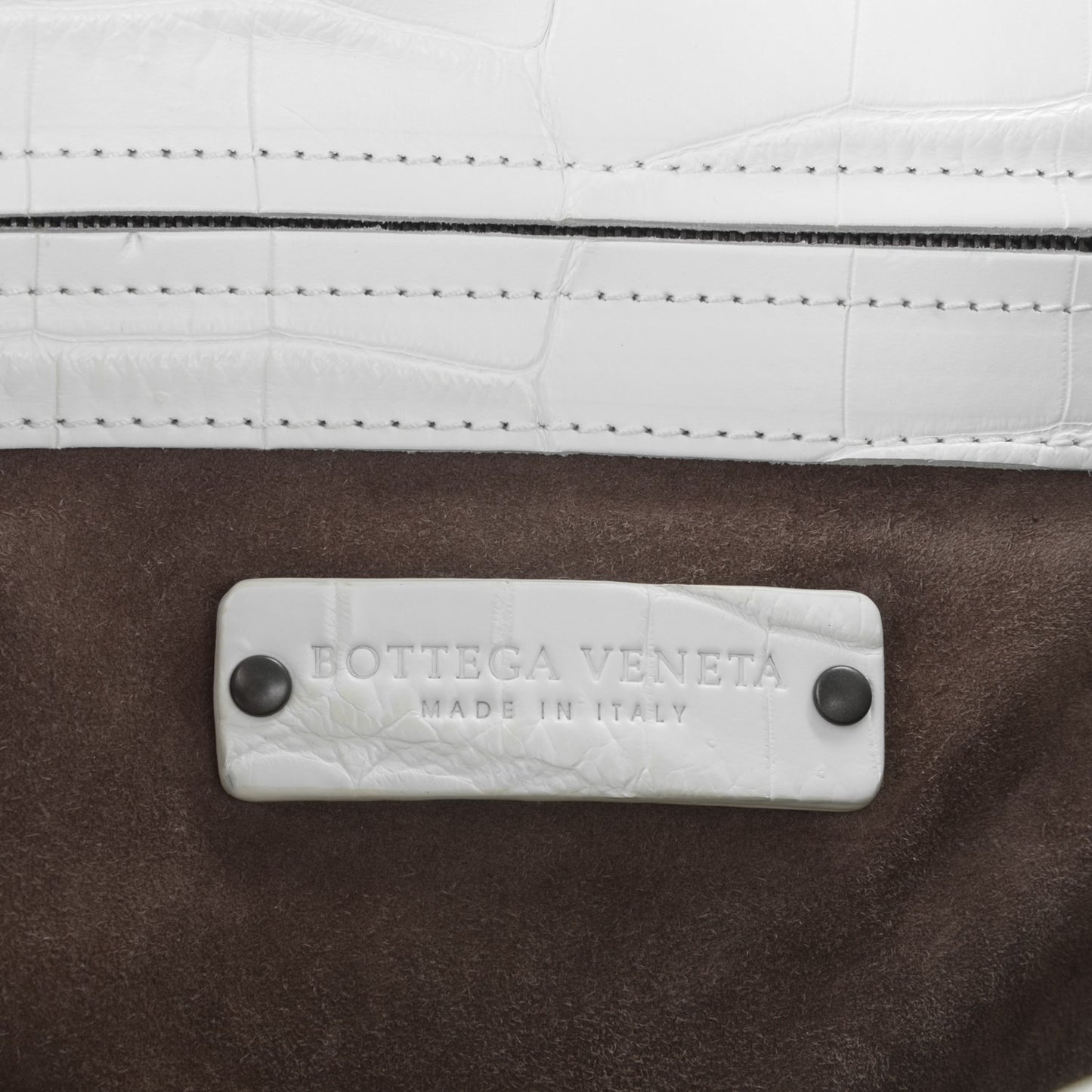 Crocodile Tote Bianco White
