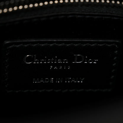 Christian Dior Satin Crystal Cannage Mini Lady Dior Black 6 of 13