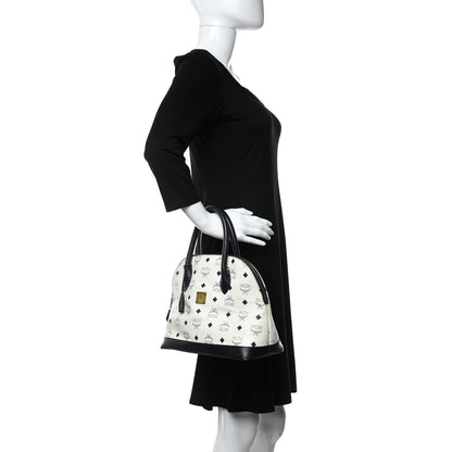 MCM Visetos Medium Heritage Bowler Bag White 2 of 16