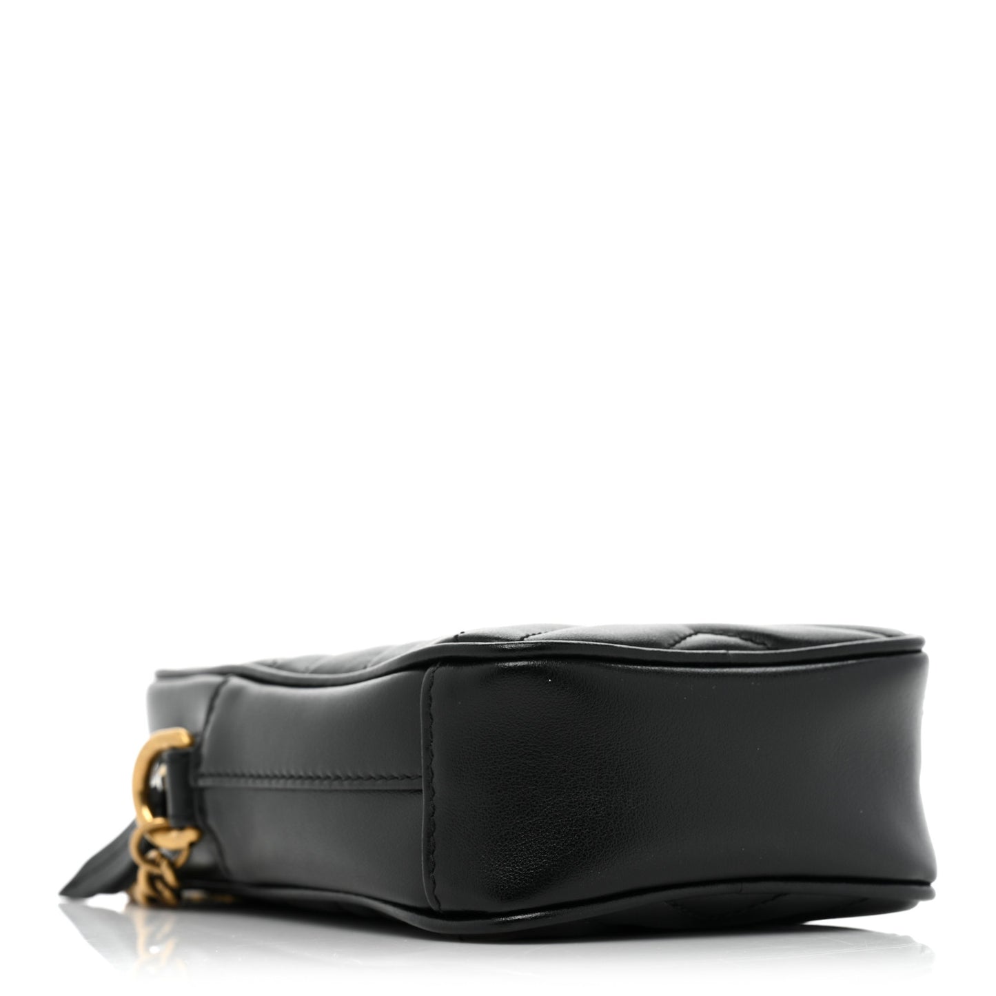 Calfskin Matelasse Mini GG Marmont Crossbody Bag Black
