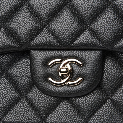 Chanel Caviar Quilted Jumbo Double Flap Grey 7 of 11