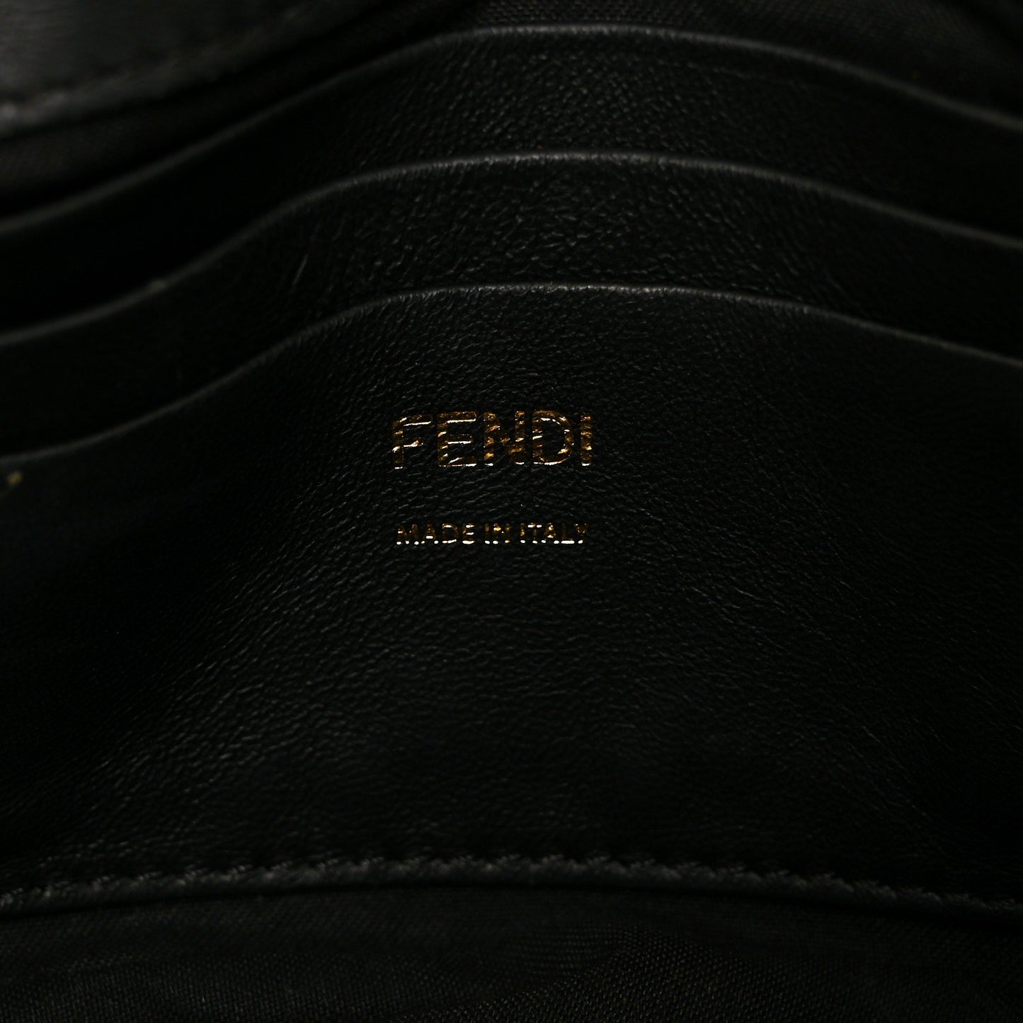 Nappa FF 1974 Embossed Mini Baguette Black