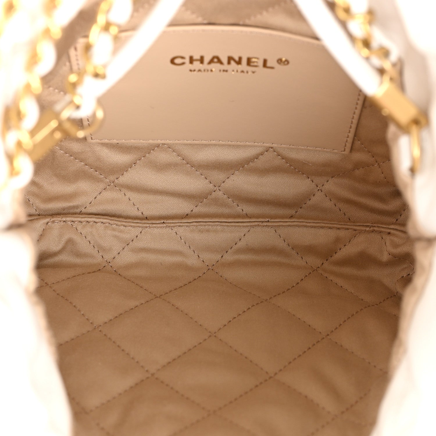 Chanel Shiny Calfskin Quilted Mini Chanel 22 White 5 of 9