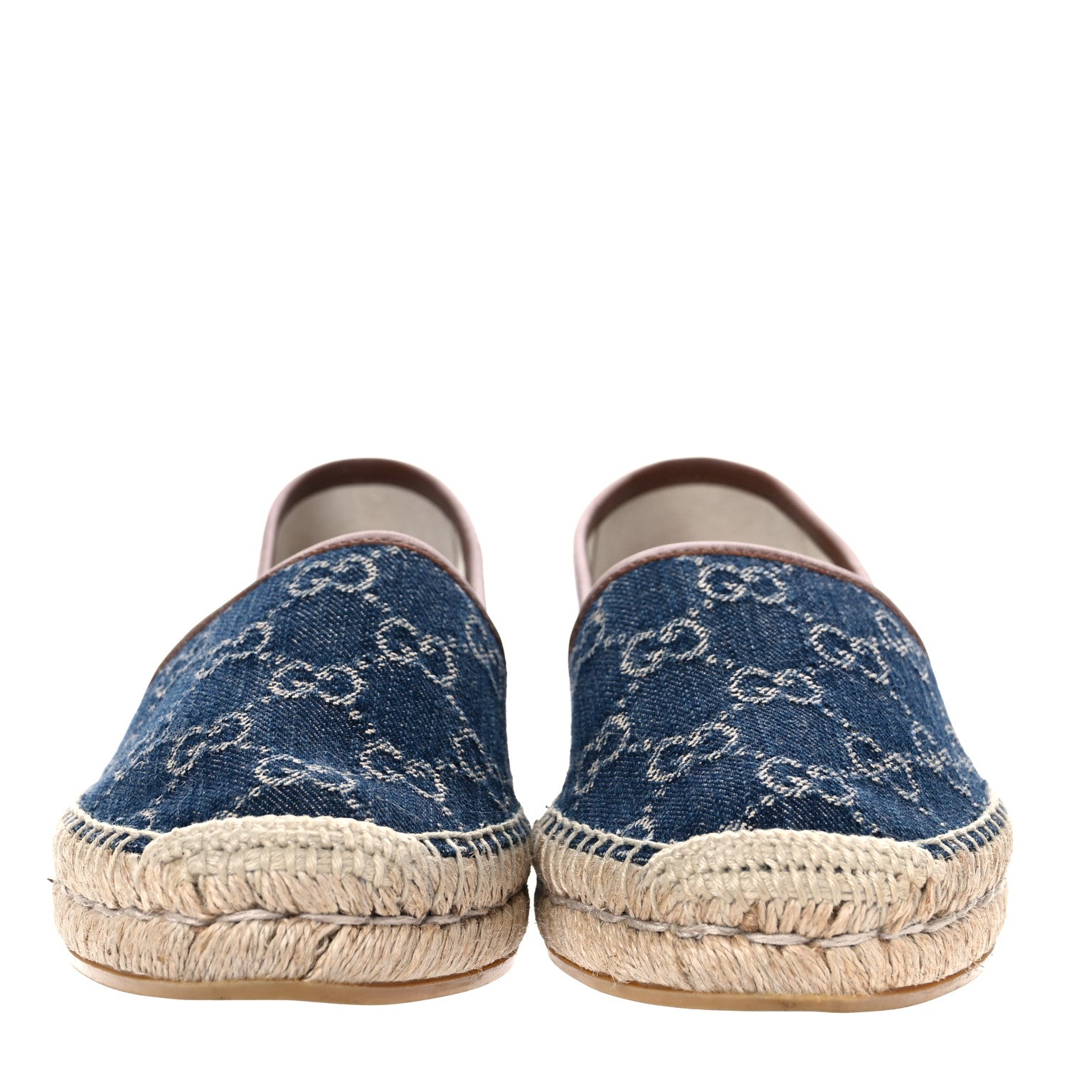 Gucci Denim GG Monogram Espadrilles 37 Blue Tea Cuir 2 of 13