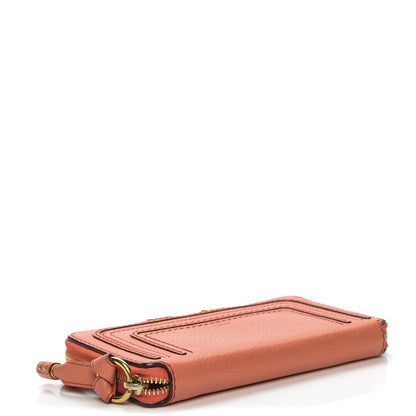 Chloe Grained Calfskin Marcie Long Zip Around Wallet Coral Pop 4 of 7