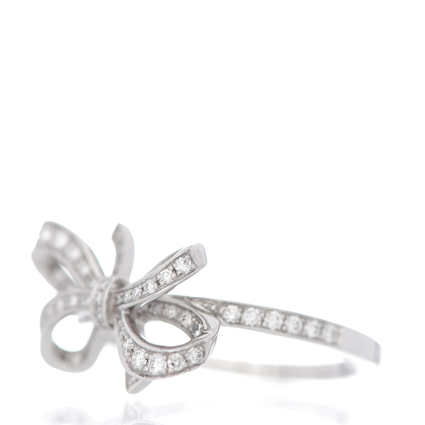 Platinum Diamond .20ct Double Bow Ring 52 6