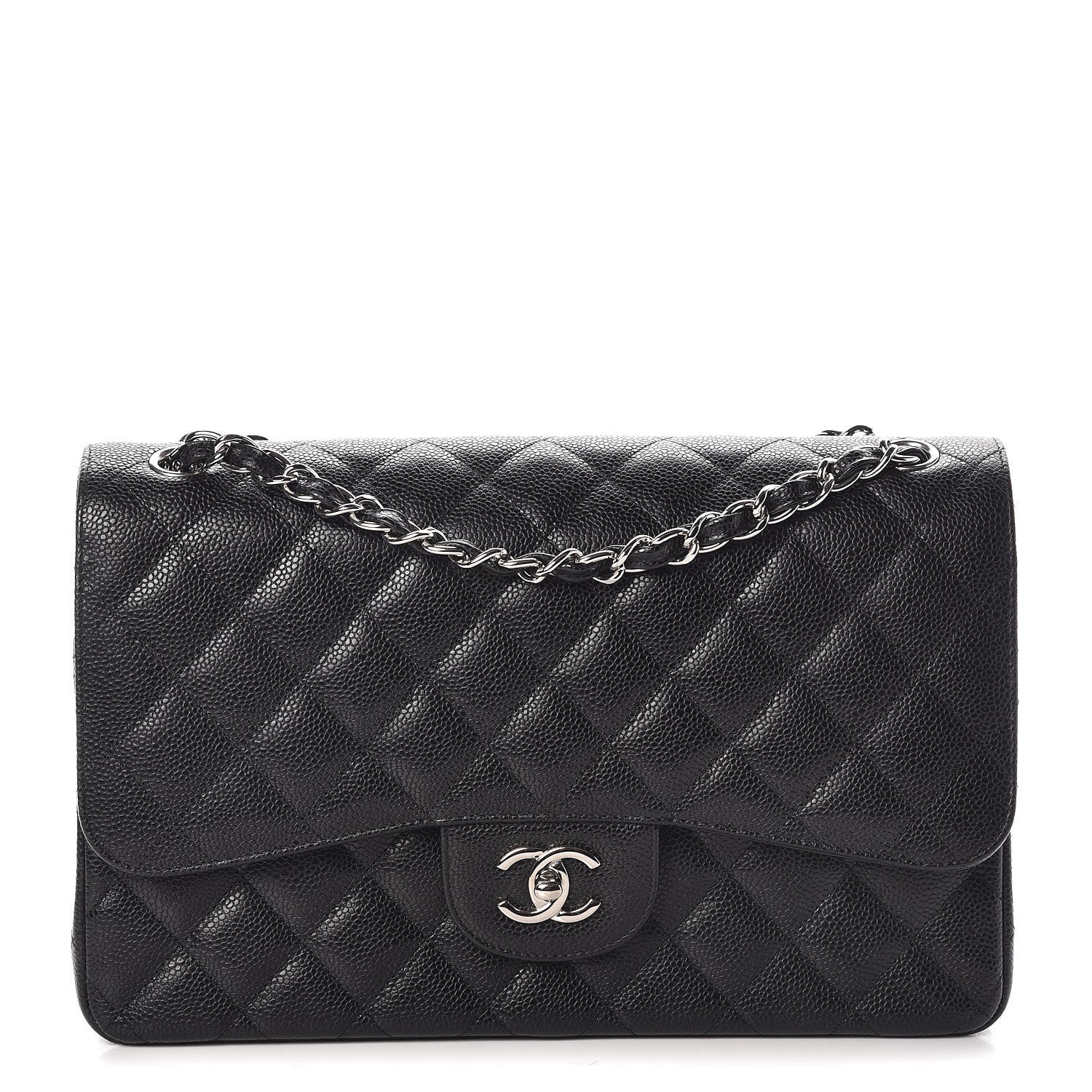 Chanel Caviar Quilted Jumbo Double Flap Black 1 of 9