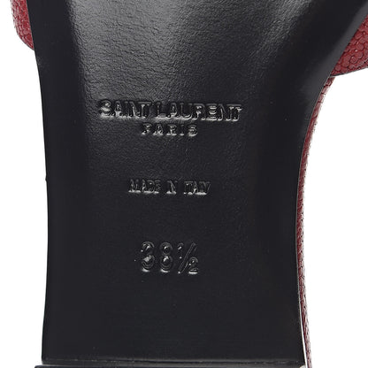 Saint Laurent Grain De Poudre Nu Pied 05 Slide Sandals 38.5 Red 6 of 9