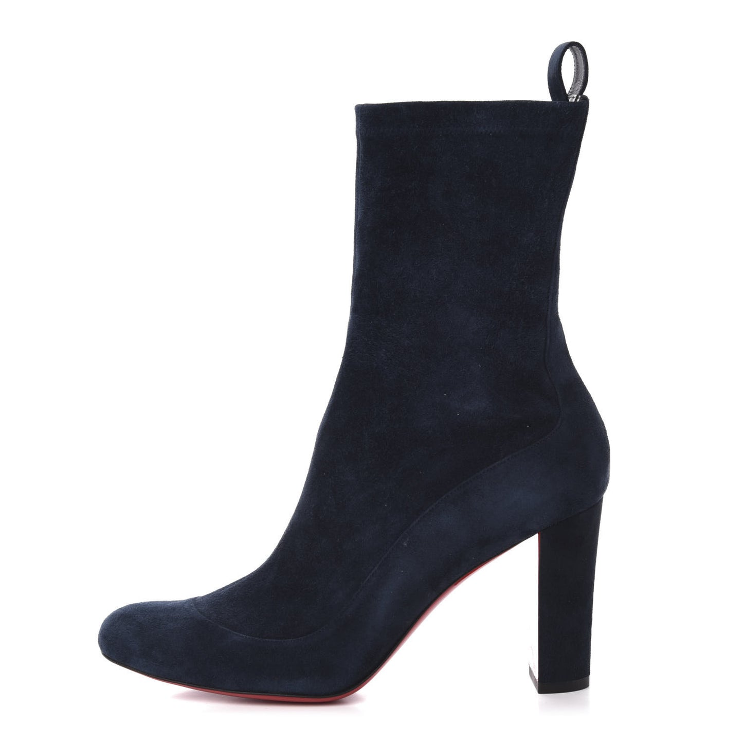 Veau Velours Stretch Gena 85 Bootie 38.5 Navy