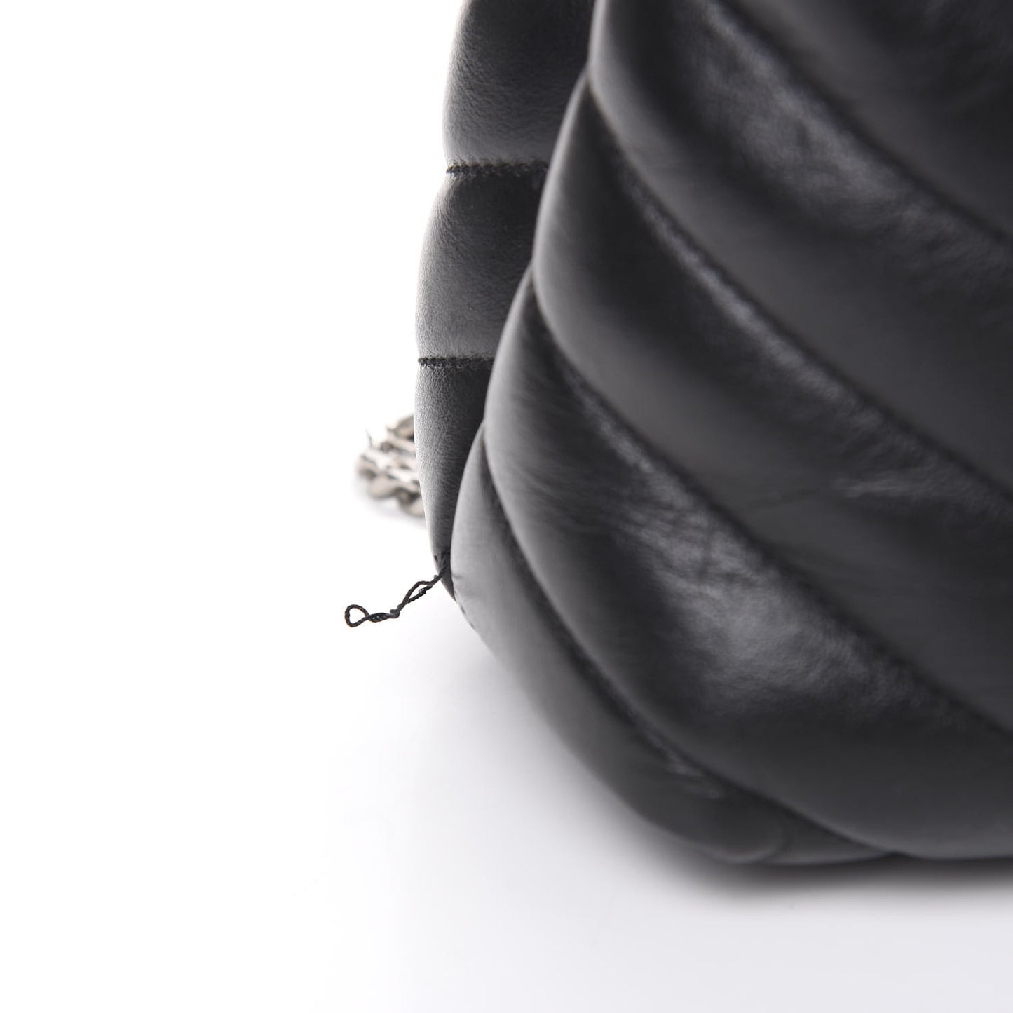 Calfskin Y Quilted Monogram Medium Loulou Satchel Black