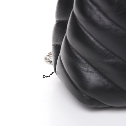 Saint Laurent Calfskin Y Quilted Monogram Medium Loulou Satchel Black 12 of 12