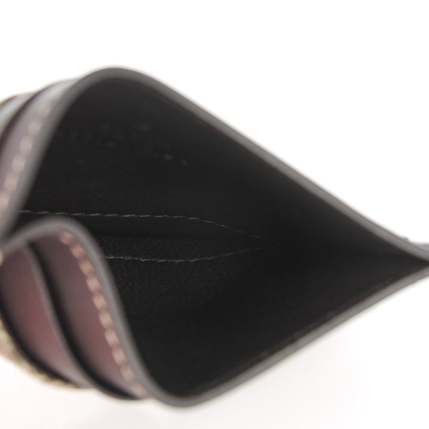 GG Supreme Monogram Card Holder Dark Brown