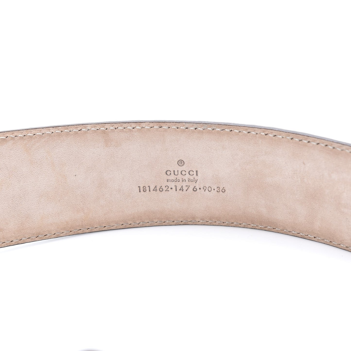 Metallic Guccissima Signature Belt 90 36 Dark Brown