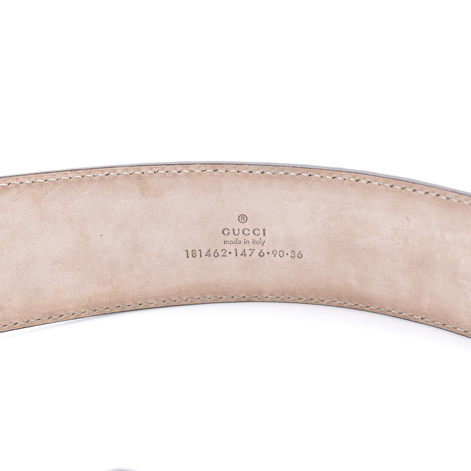 Gucci Metallic Guccissima Signature Belt 90 36 Dark Brown 3 of 6