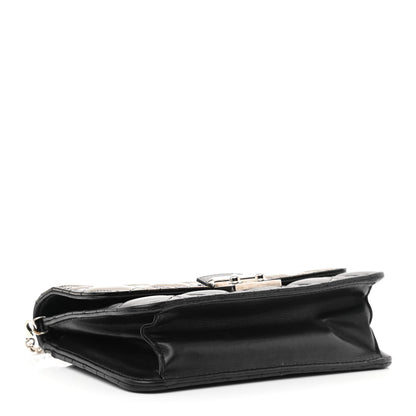 Christian Dior Metallic Iridescent Patent Calfskin Cannage Miss Dior Promenade Pouch Black Multicolor 4 of 10