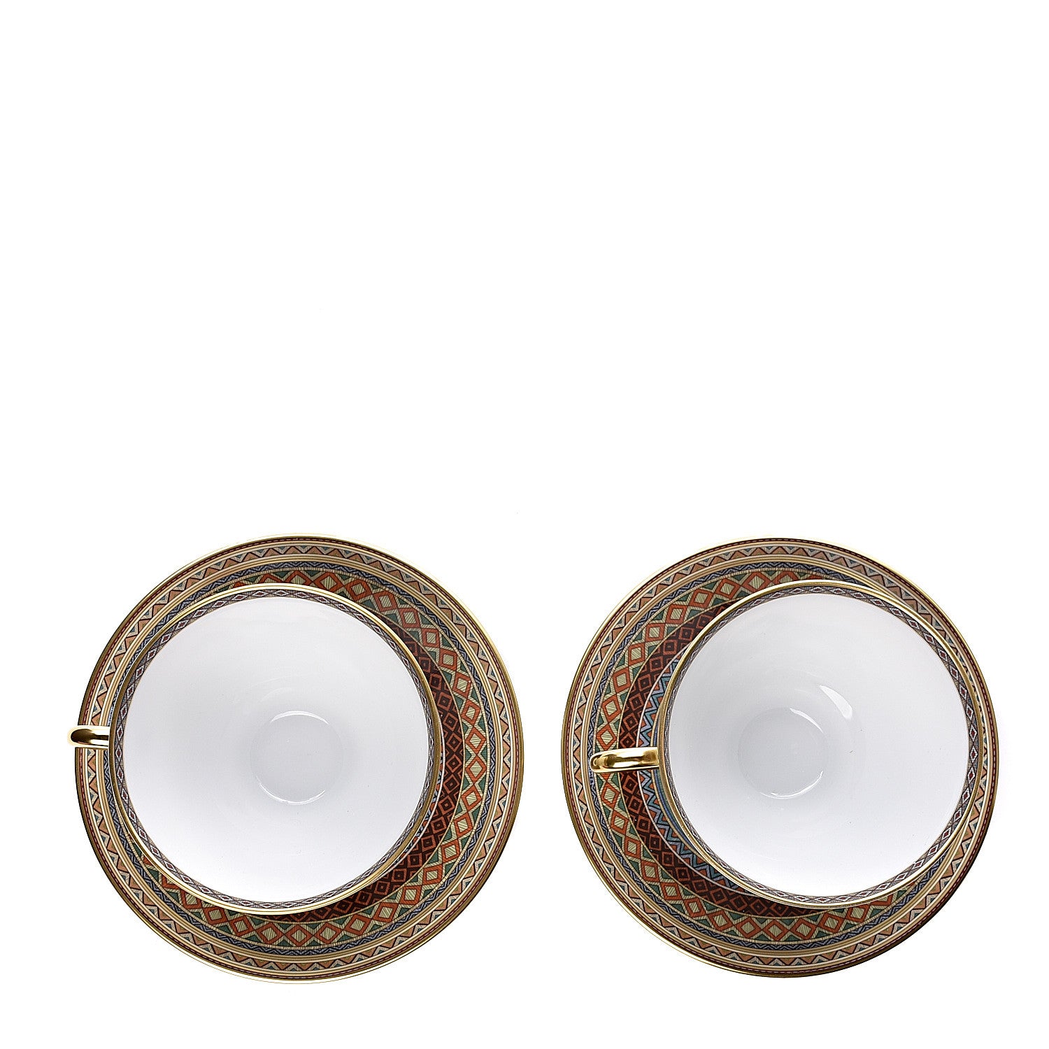 Hermes Porcelain Cheval d'Orient Tea Cup and Saucer Set of 2 4 of 7