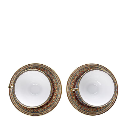 Hermes Porcelain Cheval d'Orient Tea Cup and Saucer Set of 2 4 of 7