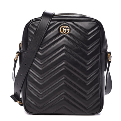 Gucci Calfskin Matelasse GG Marmont Travel Bag Black 1 of 10