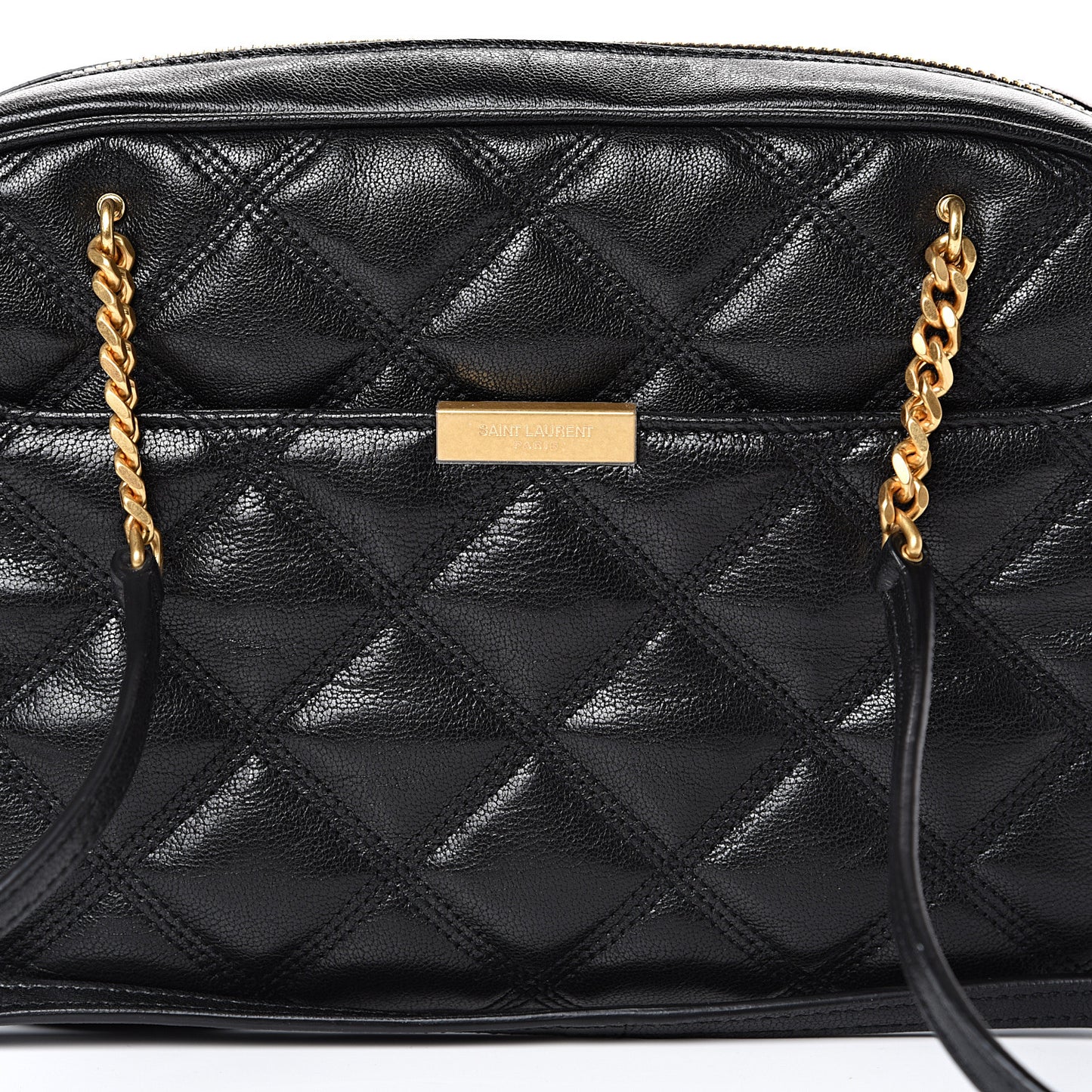 Lambskin Quilted Becky Camera Shoulder Bag Black