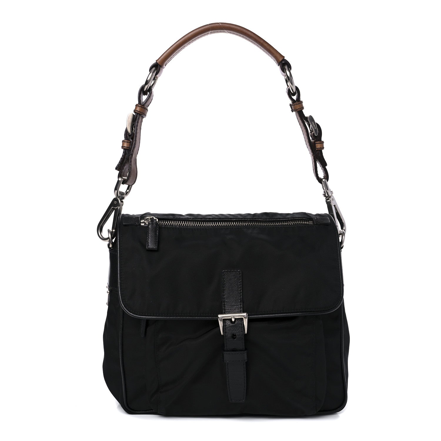 Prada Nylon Vela Shoulder Bag Black 1 of 9