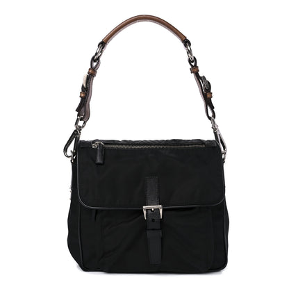 Prada Nylon Vela Shoulder Bag Black 1 of 9