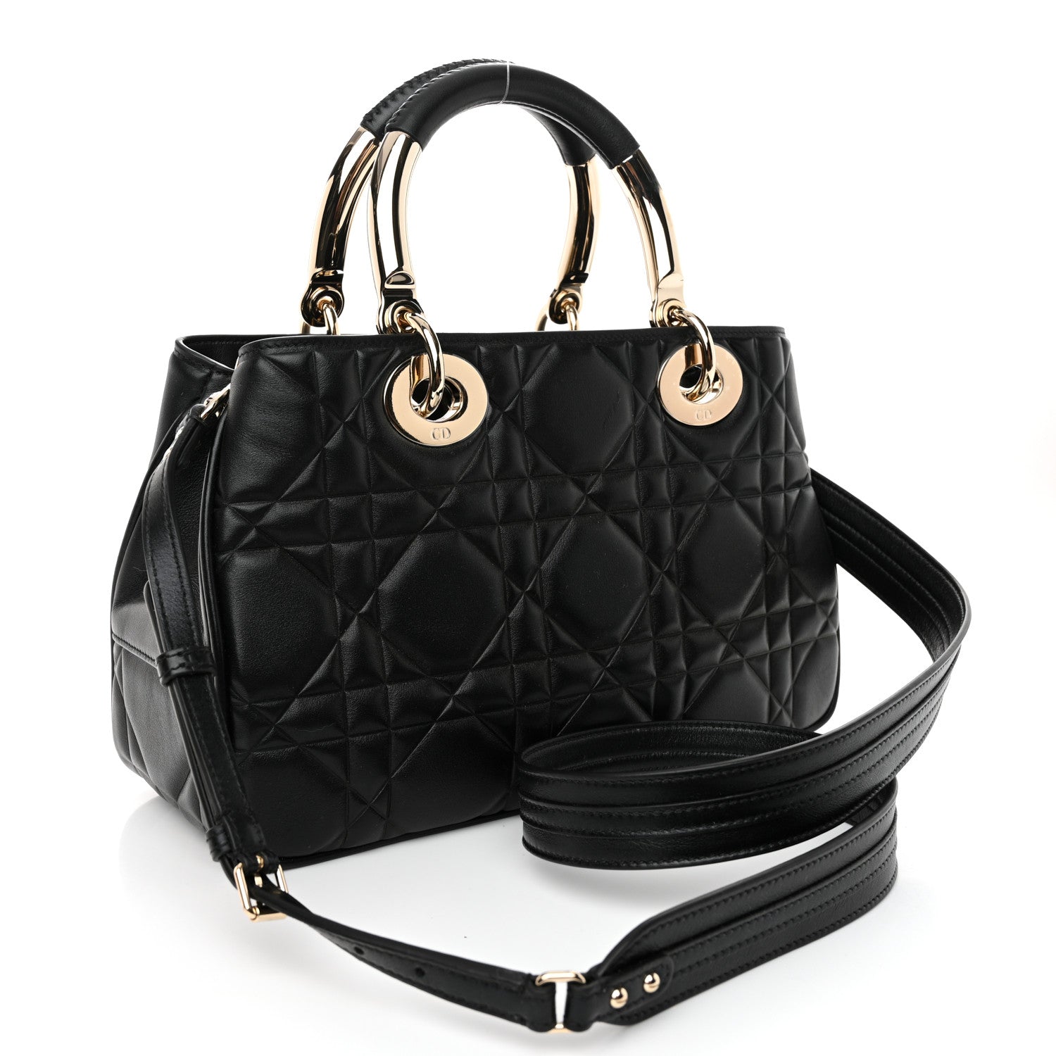 Christian Dior Calfskin Cannage Small The Lady 95.22 Black 3 of 11
