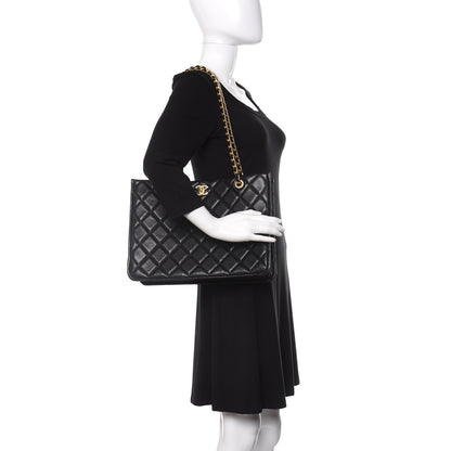 Chanel Caviar Quilted Sweet Classic Shopping Tote Black 2 of 10