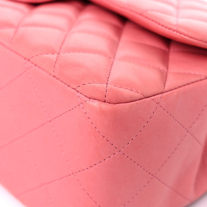 Chanel Lambskin Quilted Jumbo Double Flap Pink 9 of 16