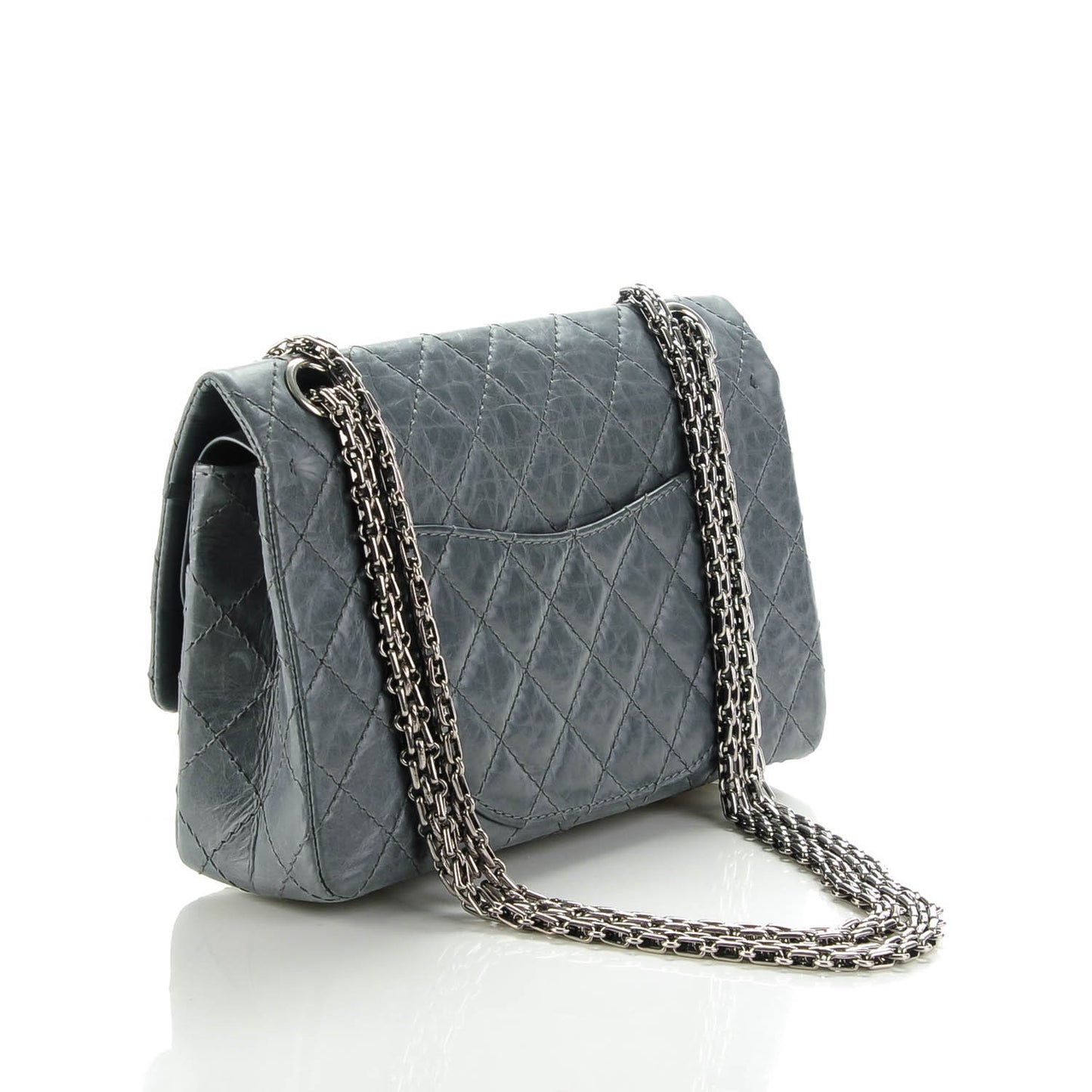 Aged Calfskin Quilted 50th Anniversary 2.55 Reissue 225 Flap Grey