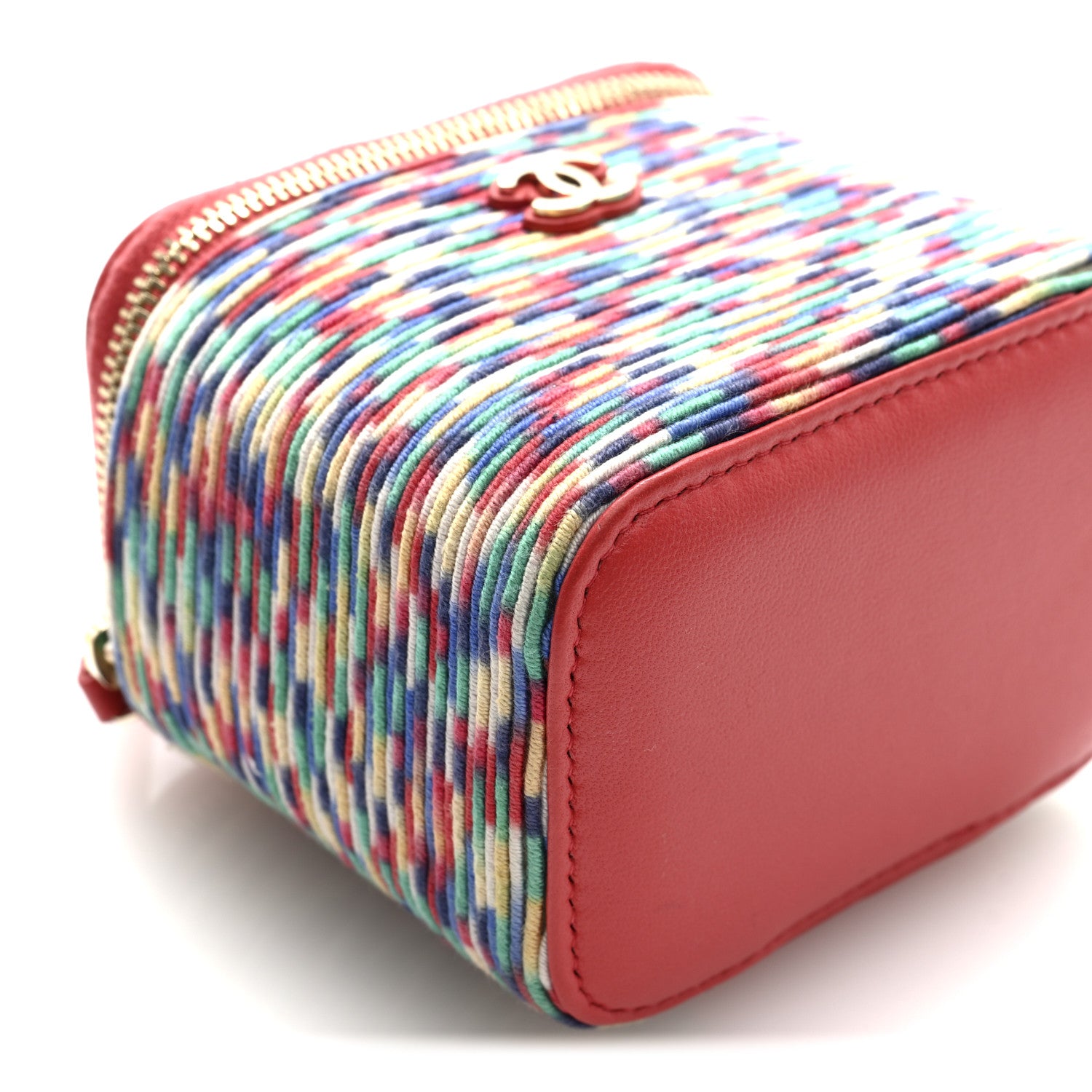 Chanel Embroidered Thread Mini Vanity With Chain Multicolor 9 of 10
