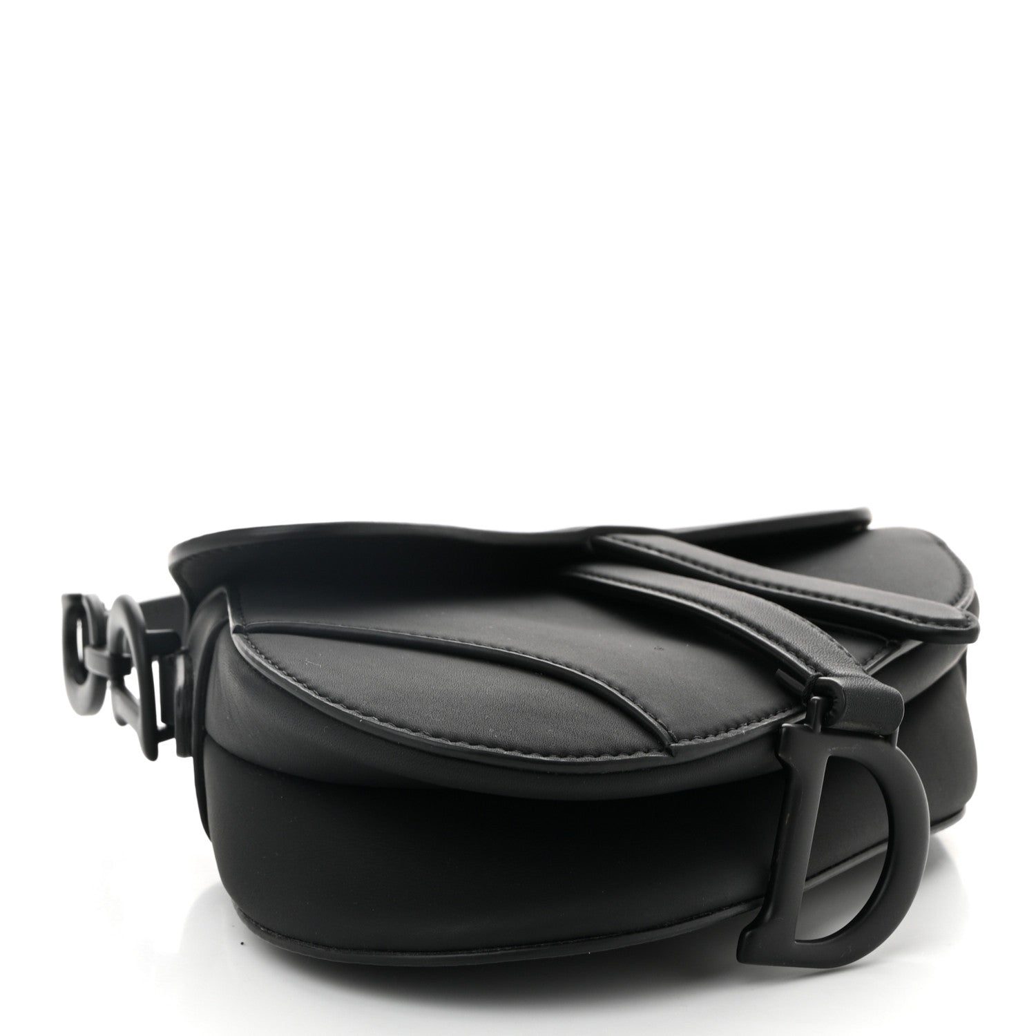 Christian Dior Ultra Matte Calfskin Mini Saddle Bag Black 4 of 10