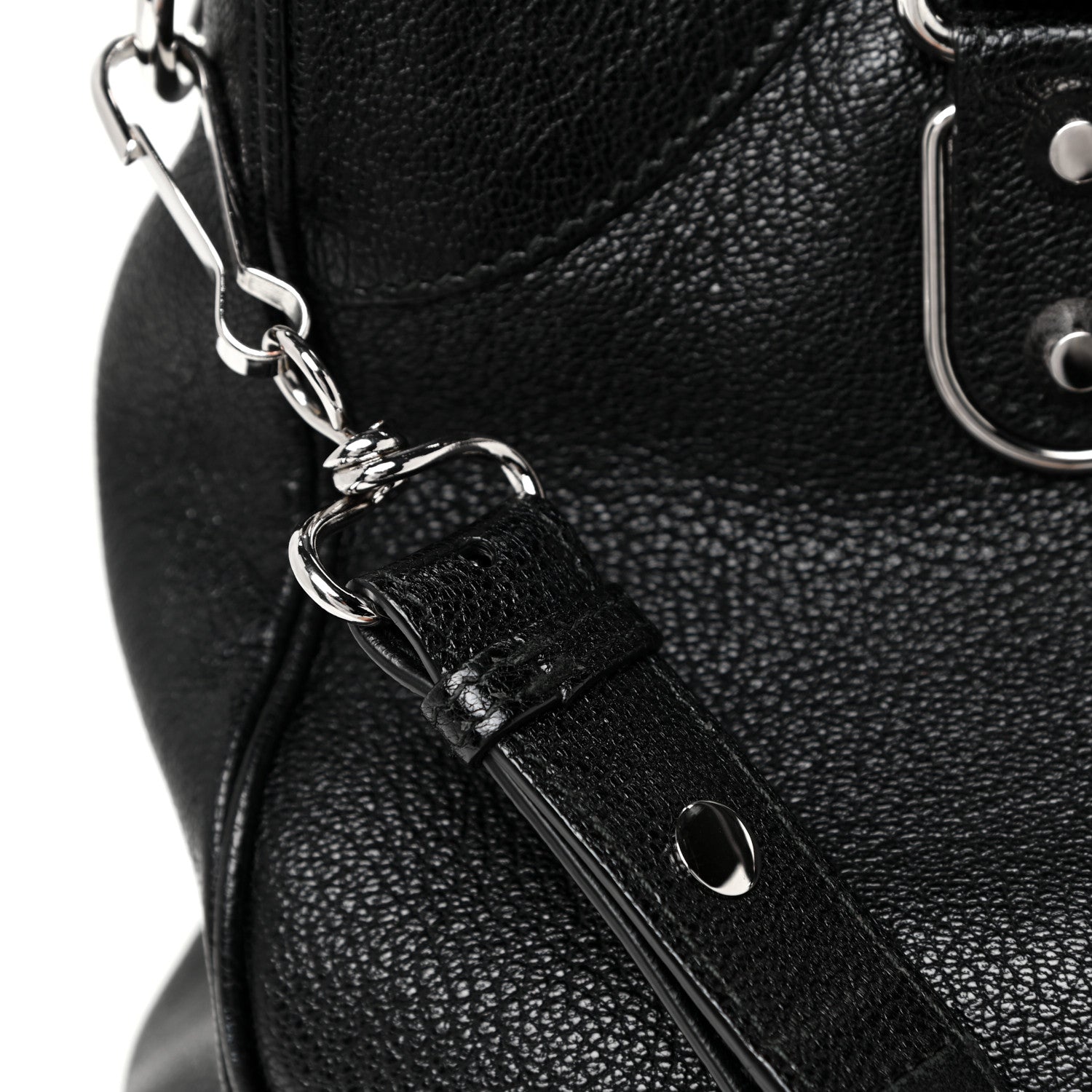 Balenciaga Chevre Silver Metallic Edge Hardware Velo Black 26 of 28