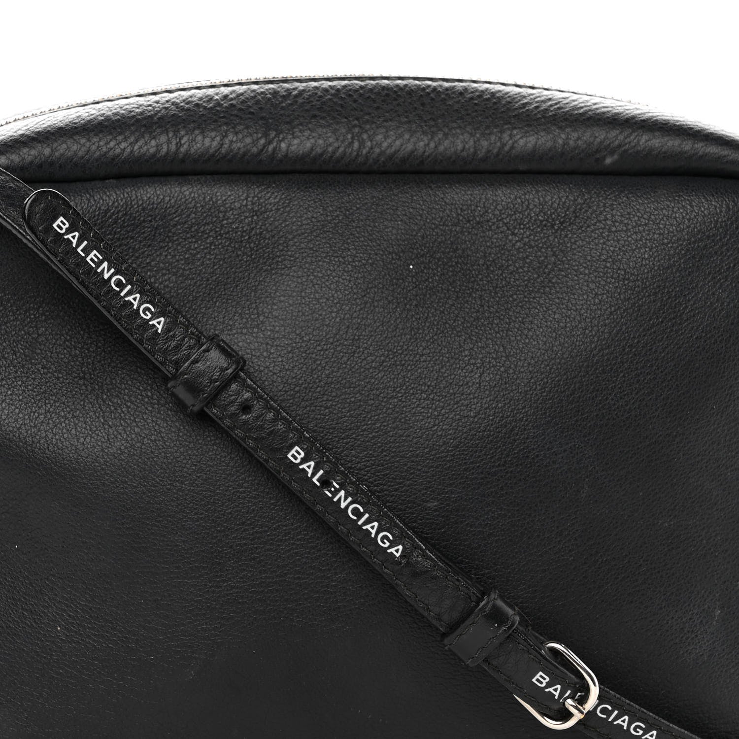 Balenciaga Calfskin Logo Strap S Everyday Camera Bag Black 8 of 12