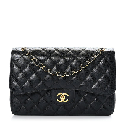 Chanel Caviar Quilted Jumbo Double Flap Black 3 of 10