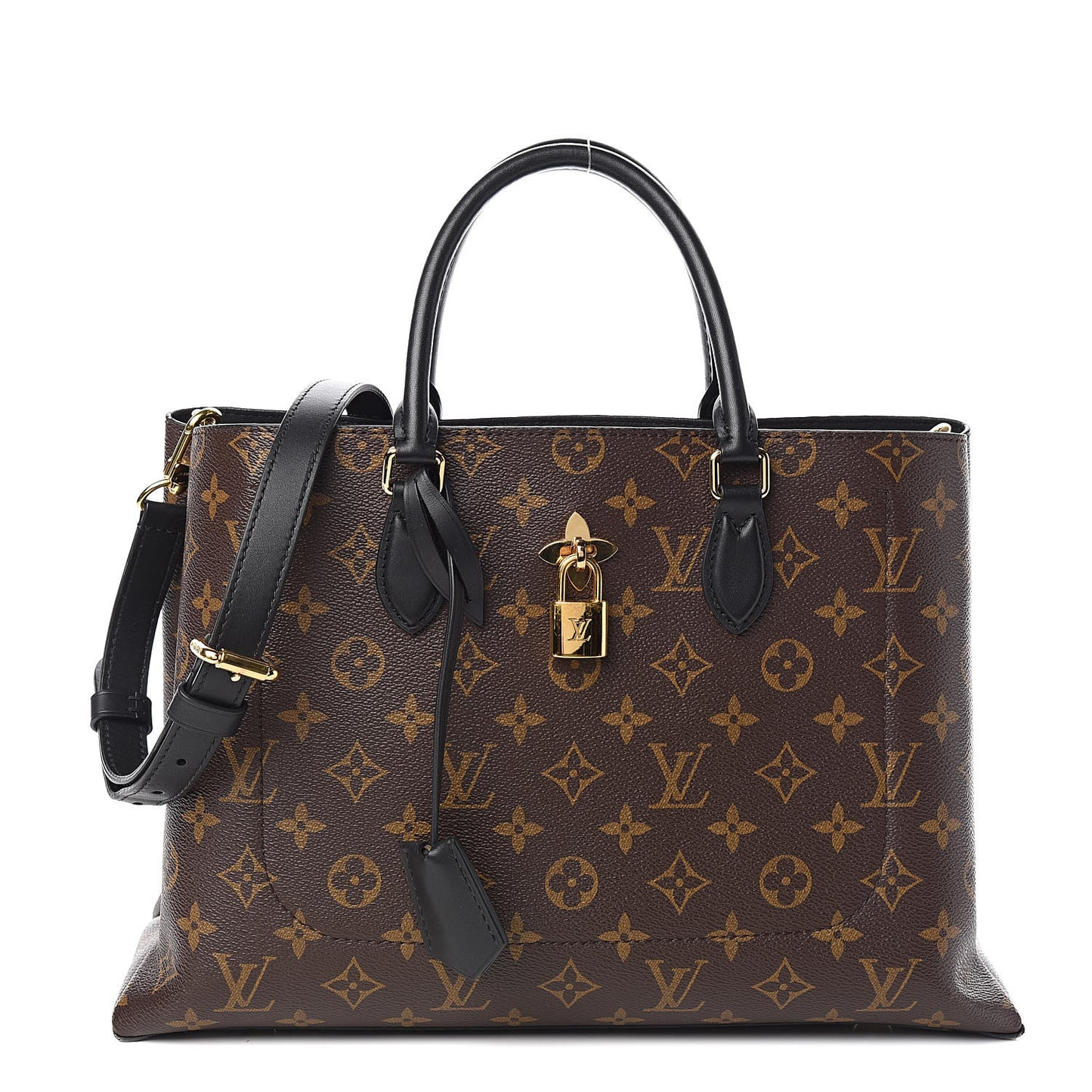 Monogram Flower Tote Black