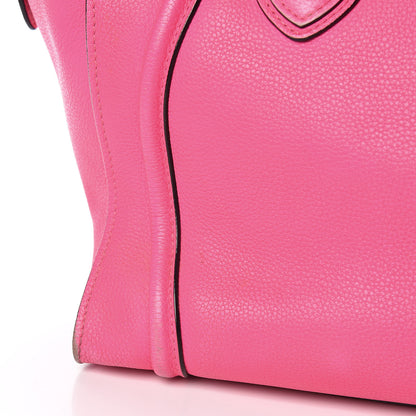 Celine Drummed Calfskin Mini Luggage Fluo Pink 18 of 20