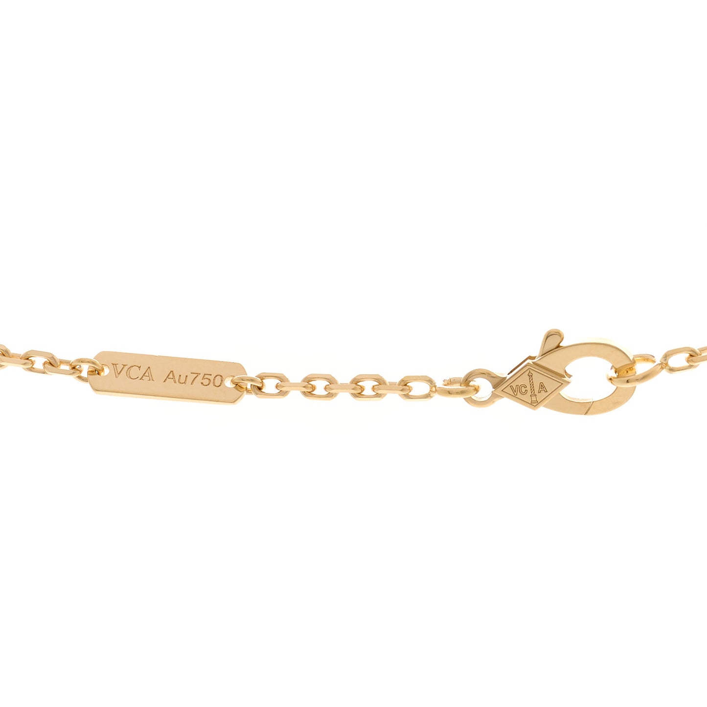 18K Yellow Gold Guilloche Magic Alhambra Long Necklace