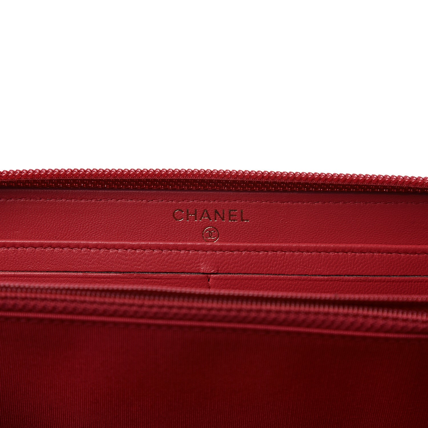 Chanel Lambskin Quilted Boy Zip Around Wallet Dark Pink 5 of 7