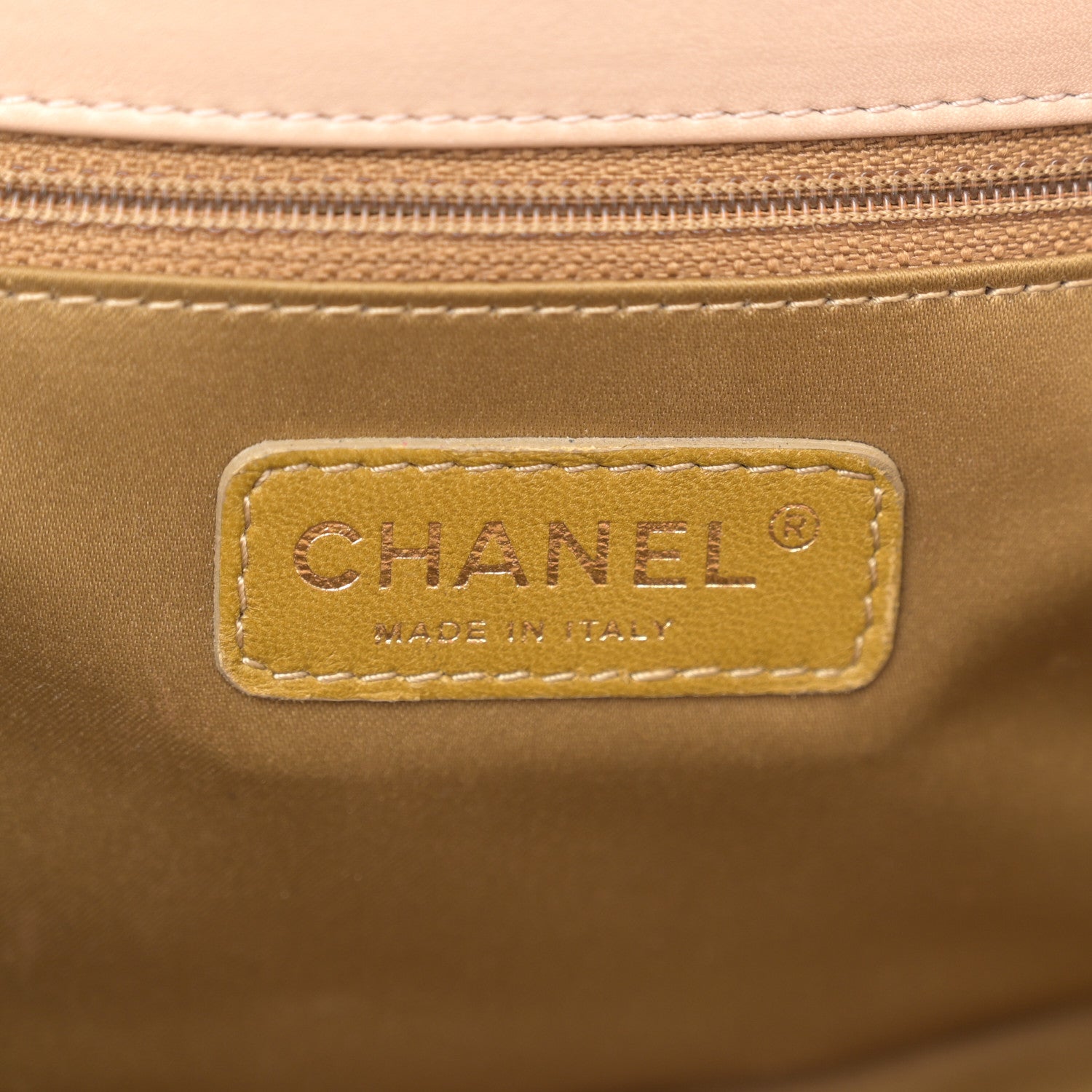 Chanel Lambskin Quilted East West Accordion Flap Beige 6 of 11