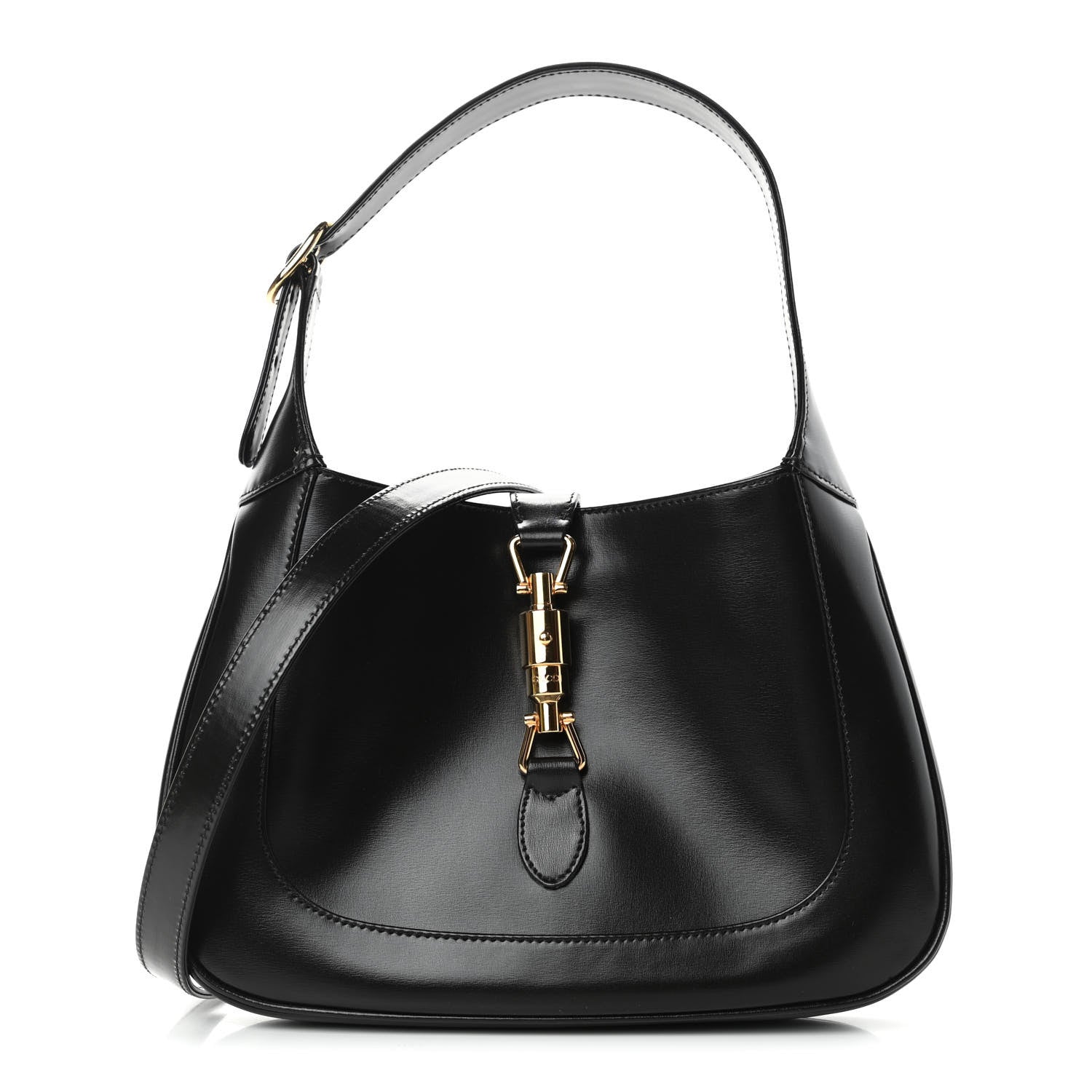 Gucci Boarded Dyana Lux Calfskin Small Jackie 1961 Hobo Black 1 of 11
