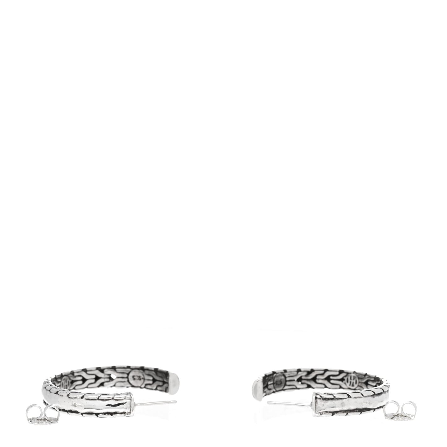 Sterling Silver Hammered Hoop Earrings