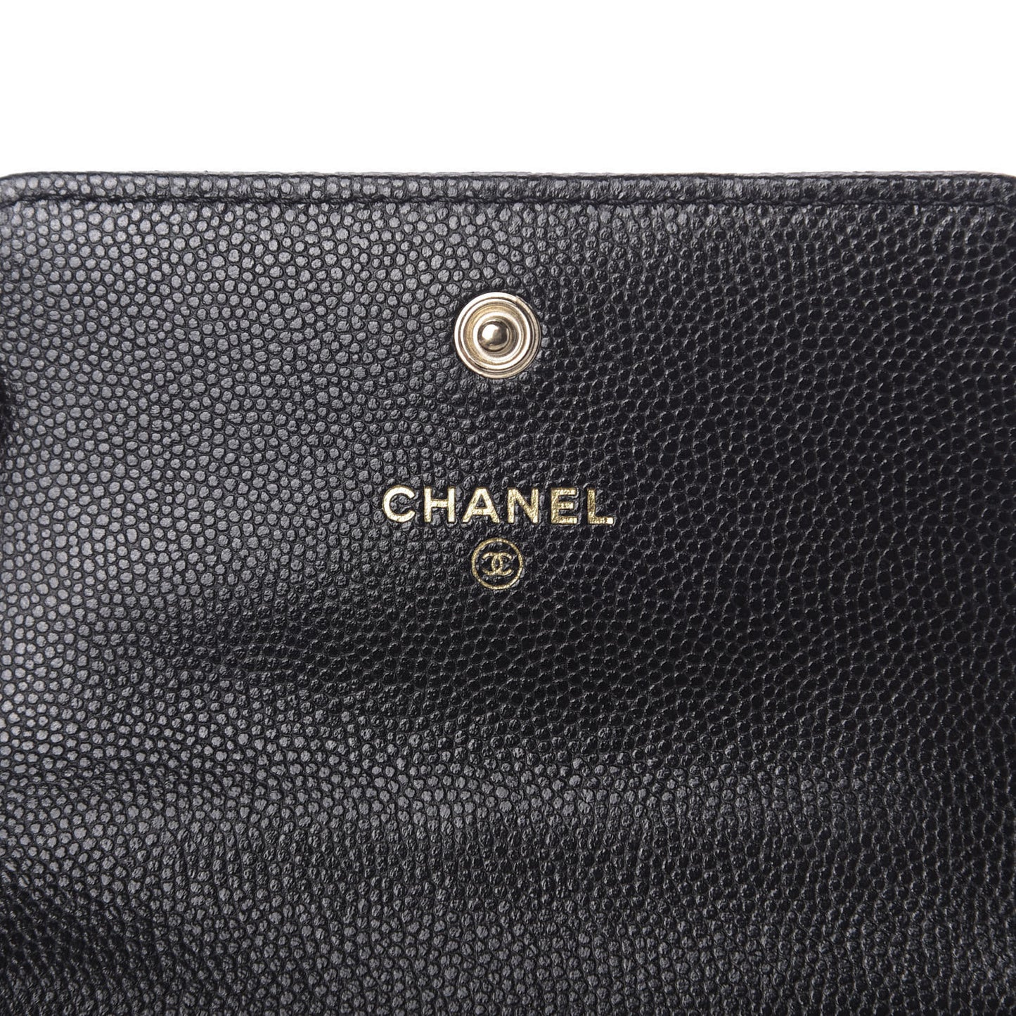 Caviar Quilted Mini Pearl On Top Coin Purse With Chain Black