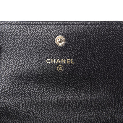 Chanel Caviar Quilted Mini Pearl On Top Coin Purse With Chain Black 8 of 11