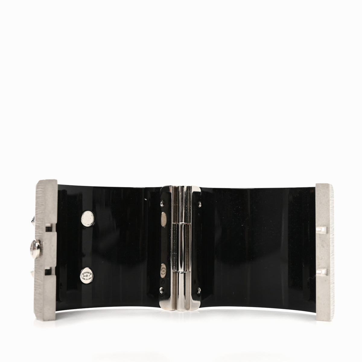Chanel Resin Baguette Crystal CC Cuff Black 4 of 6