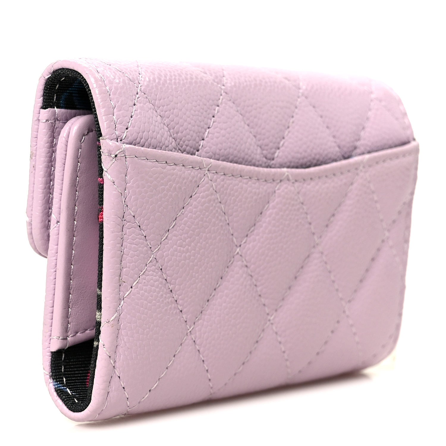 Chanel Caviar Quilted Classic 4 Key Holder Wallet Light Pink 3 of 10