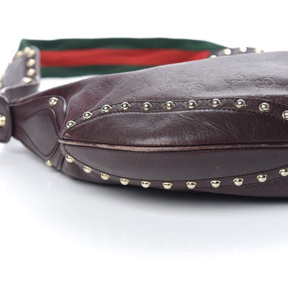Gucci Guccissima Studded Web Pelham Shoulder Bag Dark Brown 5 of 10