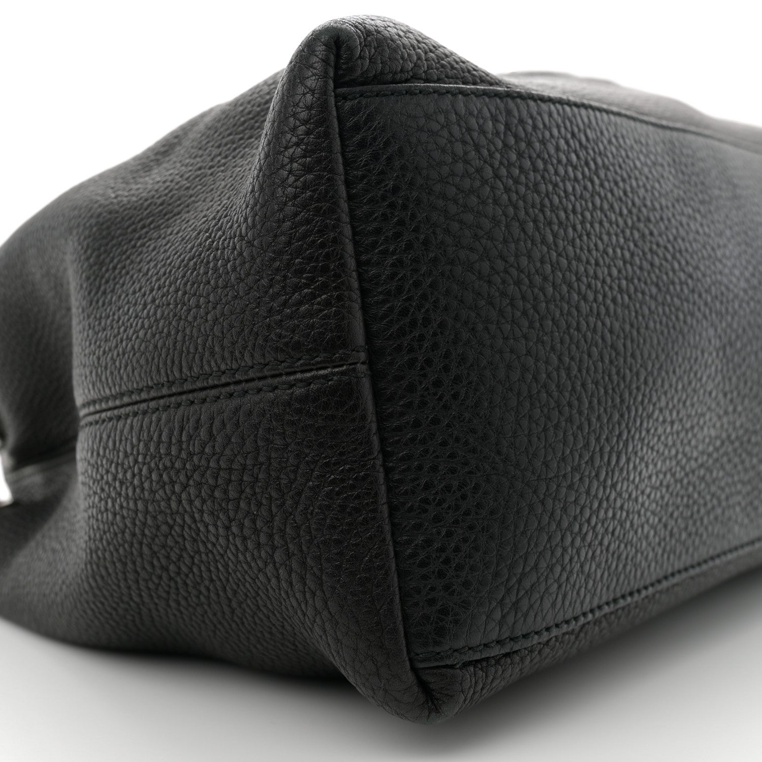 Gucci Pebbled Calfskin Studded Medium Soho Chain Shoulder Bag Black 9 of 13
